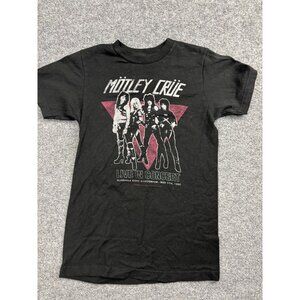 Motley Crue Short Sleeve T-Shirt Small Black Live In Concert Glendale 1982